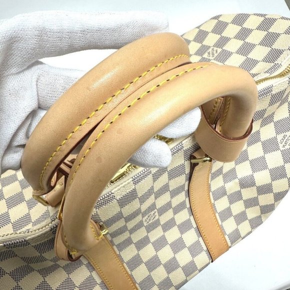 LOUIS VUITTON Damier Azur KeepallBandouliere 45 Duffle Bag Unused - Picture 4 of 16